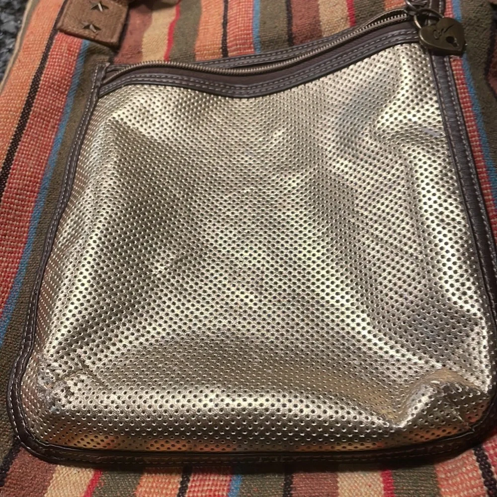 American Rag Gold And Multicolored Medium crossbody‎ bag